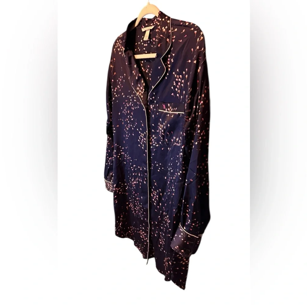 Vintage Victoria’s Secret Satin Floral Sleepshirt Nightgown Medium